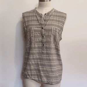 Caslon Stripe A-Line Sleeveless Top Nordstrom Size XL